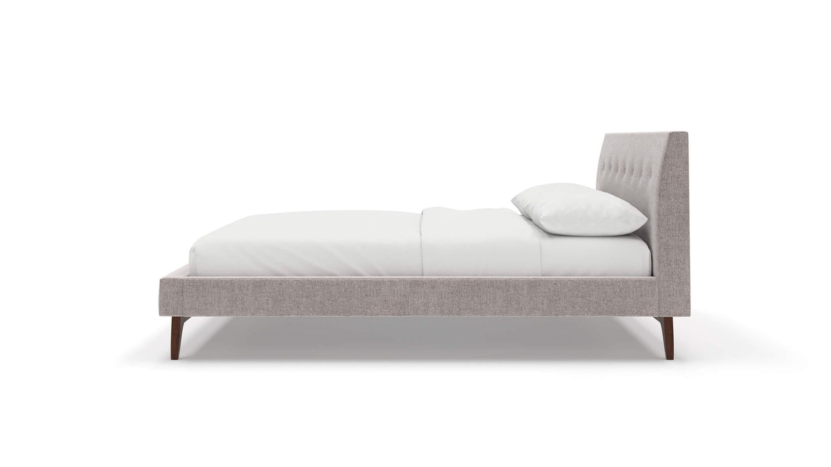 Tyler Custom Upholstered Mid-Century Platform Bed – BenchMade Modern