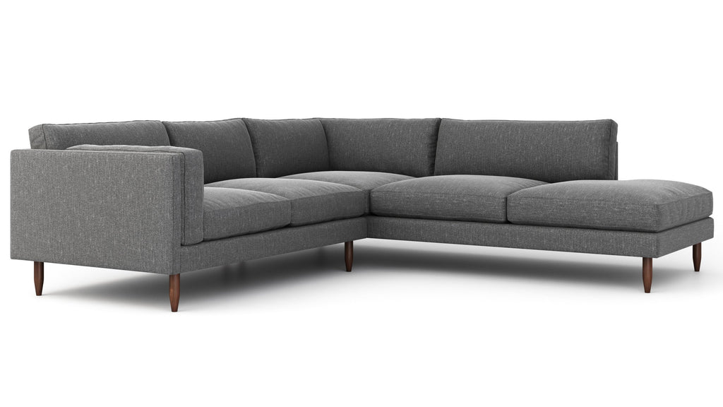 Skinny Fat Sectional With Bumper (95" x 95",Bumper On Right,Standard)