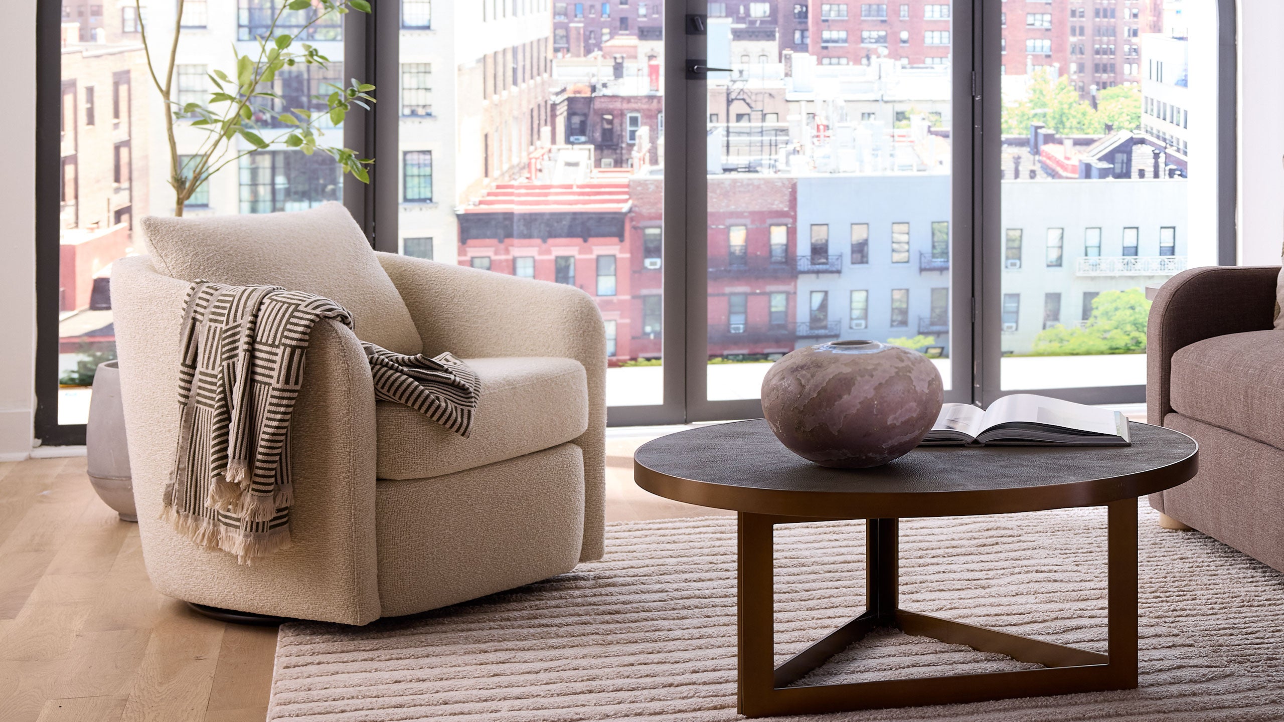 Astrid Petite Customizable Swivel Chair | BenchMade Modern