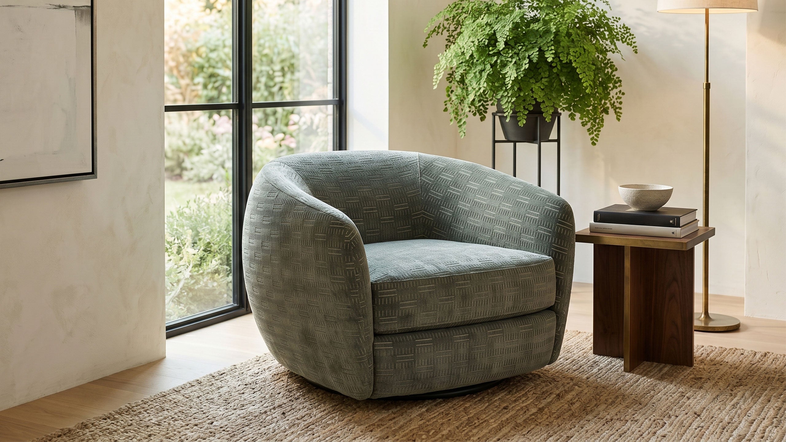 Elaine Customizable Swivel Chair | BenchMade Modern