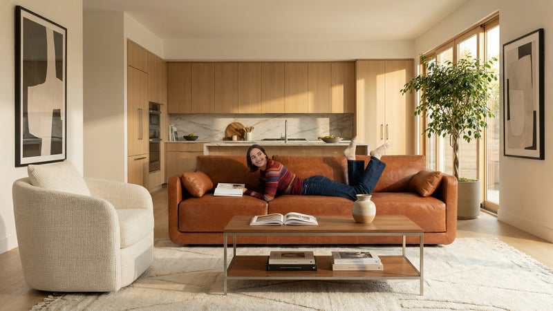 Caption: Shown in Marfa Caramel | Lifestyle