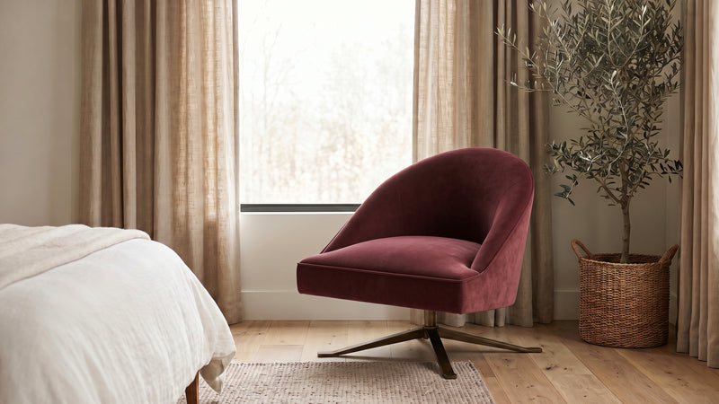 Caption: Shown in Eileen Cabernet | Lifestyle
