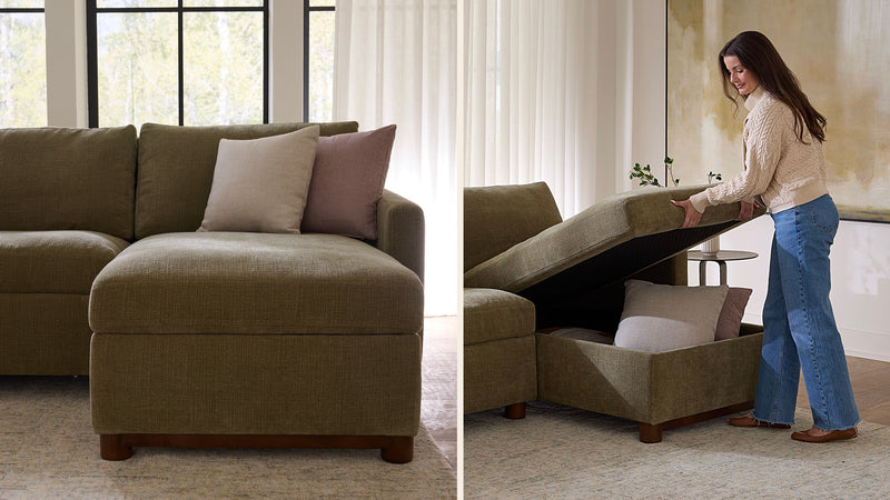 Caption: Shown in Arden Olive | Lifestyle