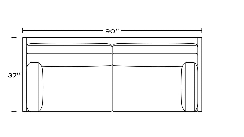 Ready-to-ship 90" Skinny Fat Sofa