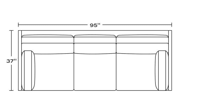 Ready-to-ship 95" Skinny Fat Sofa