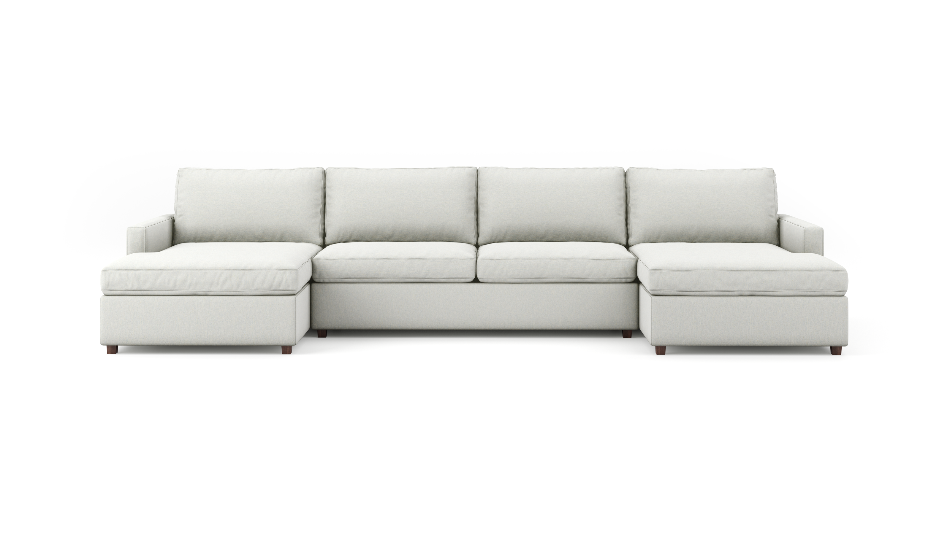 Couch Potato Lite U Shaped Double Chaise Sectional Benchmade Modern