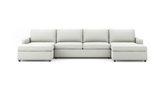 Couch Potato Lite Double Chaise Sectional (145",Chaise 40" x 63",Standard)