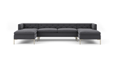 Sit Tight Double Chaise Sectional (144",Chaise 37" x 63")